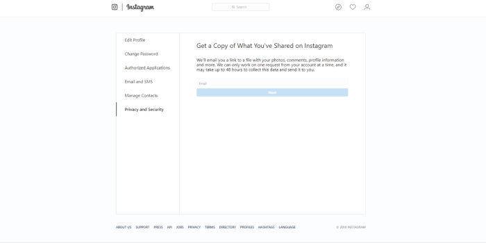 Download semua foto Instagram seseorang sekaligus