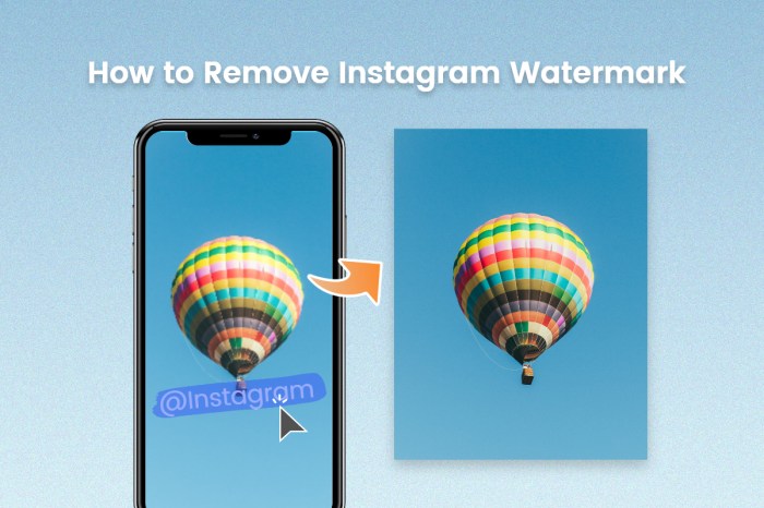 Menghapus watermark Instagram dari foto