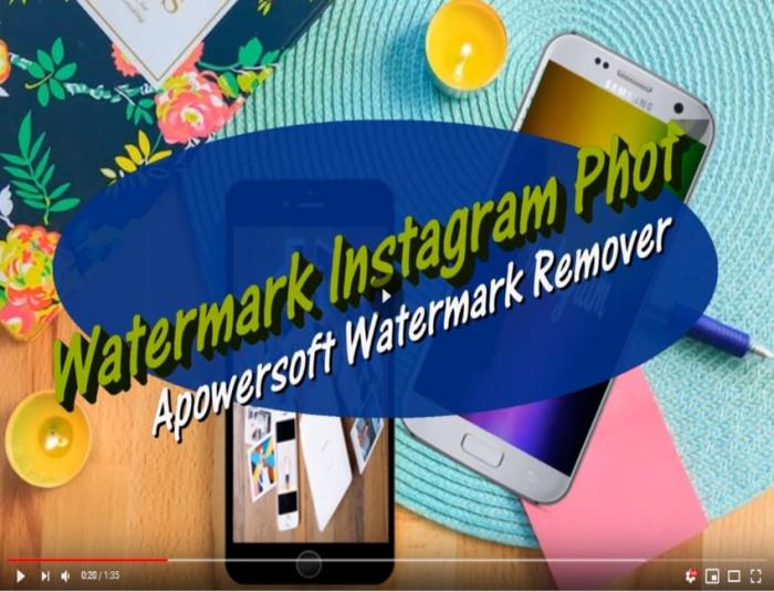 Menghapus watermark Instagram dari foto